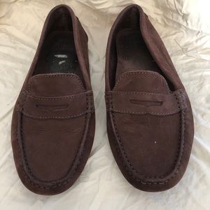 Saks Driving Loafer - Size 10 - Brown Suede